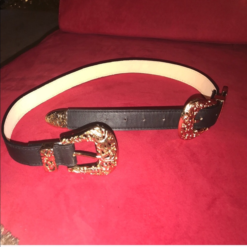 Gold Double Buckle Belt - Picture 4 of 4
